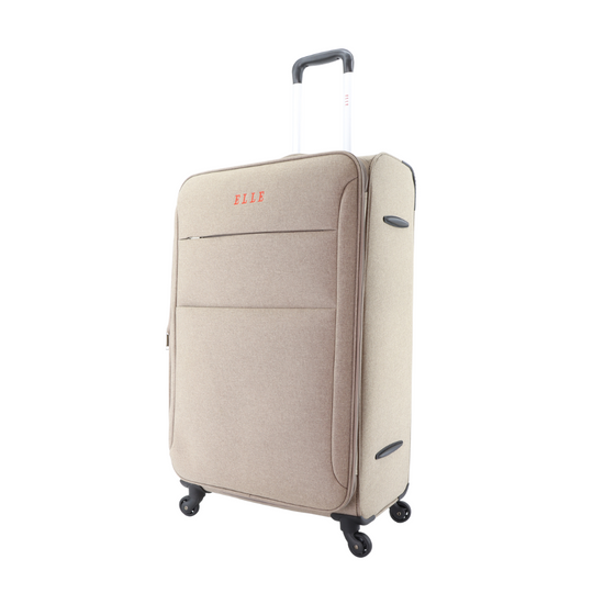 ELLE Pledge Solft Suitcase / Trolley / Travel Suitcase - (Set/S/M/L) - Beige