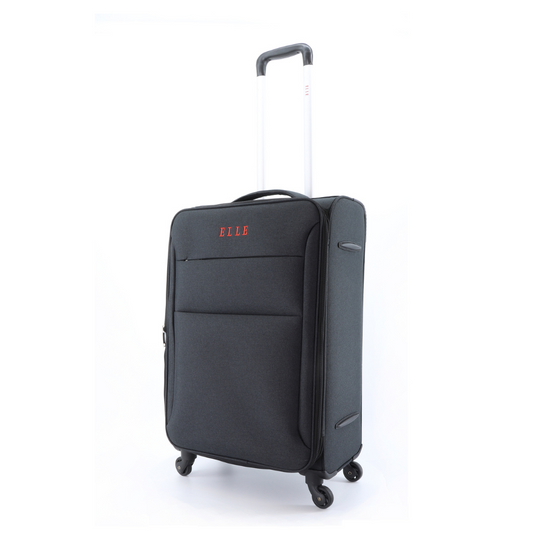 ELLE Pledge Solft Suitcase / Trolley / Travel Suitcase - (Set/S/M/L) - Black