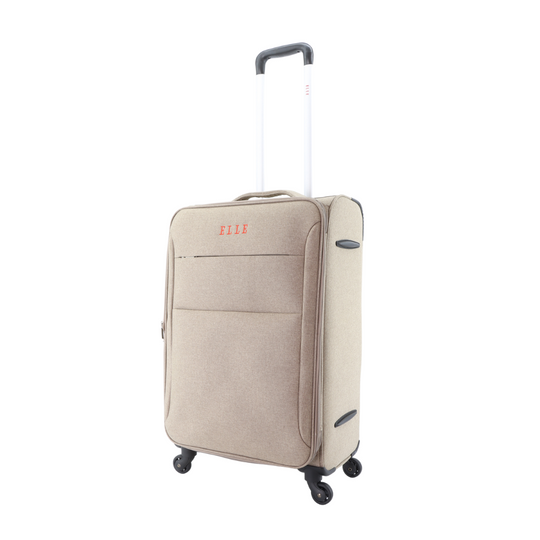 ELLE Pledge Solft Suitcase / Trolley / Travel Suitcase - (Set/S/M/L) - Beige
