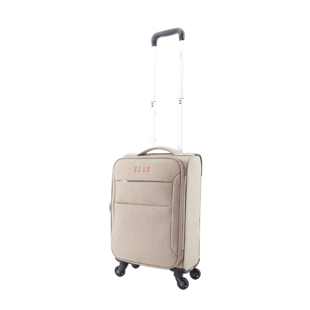 ELLE Pledge Solft Suitcase / Trolley / Travel Suitcase - (Set/S/M/L) - Beige