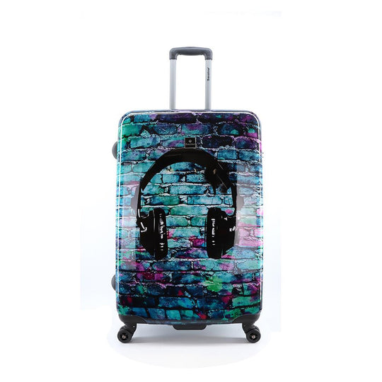 Saxoline Headphone Printed Hard Suitcase / Trolley / Travel Suitcase - (Set/S/M/L)