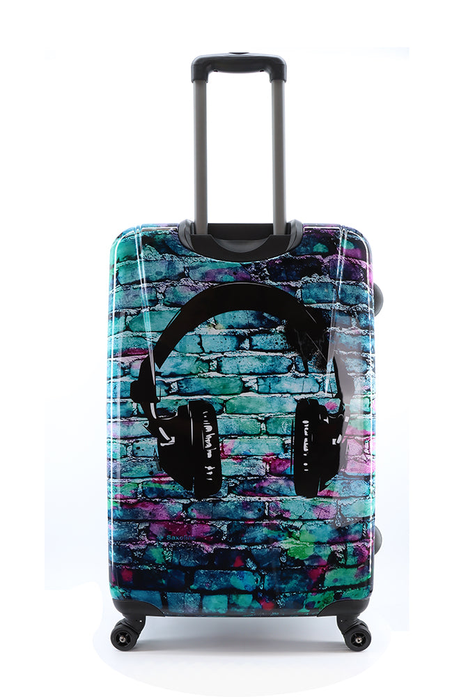 Saxoline Headphone Printed Hard Suitcase / Trolley / Travel Suitcase - (Set/S/M/L)