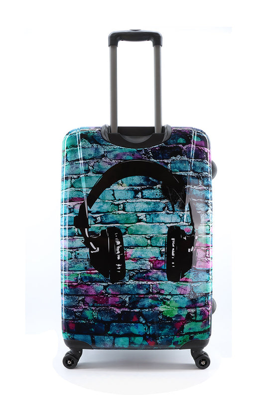 Saxoline Headphone Printed Hard Suitcase / Trolley / Travel Suitcase - (Set/S/M/L)