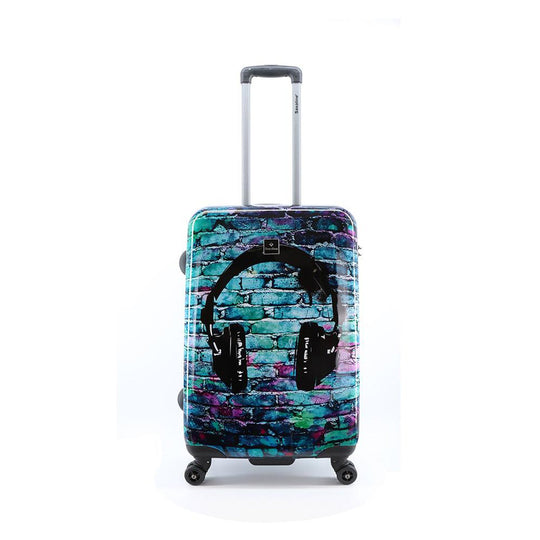 Saxoline Headphone Printed Hard Suitcase / Trolley / Travel Suitcase - (Set/S/M/L)
