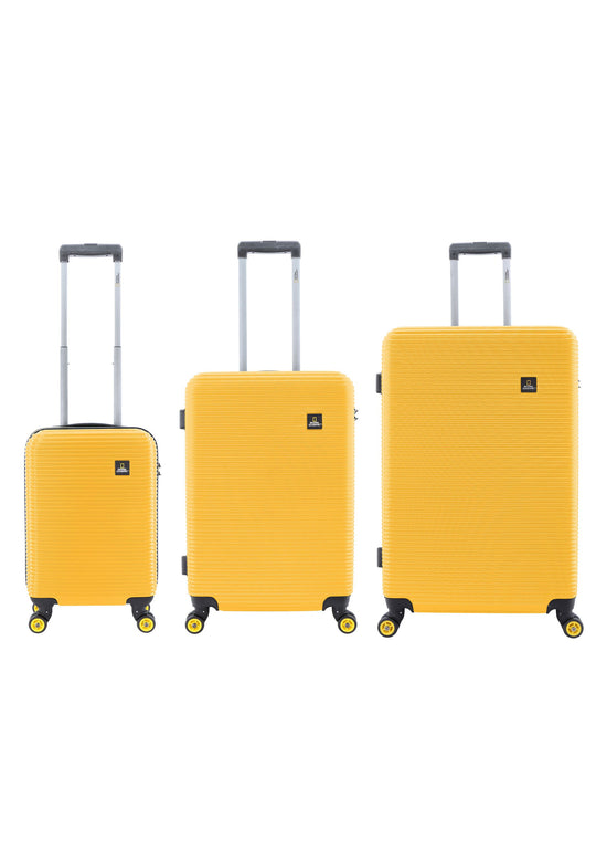 National Geographic Abroad Hard Suitcase / Trolley / Travel Suitcase - (Set/S/M/L) - Yellow