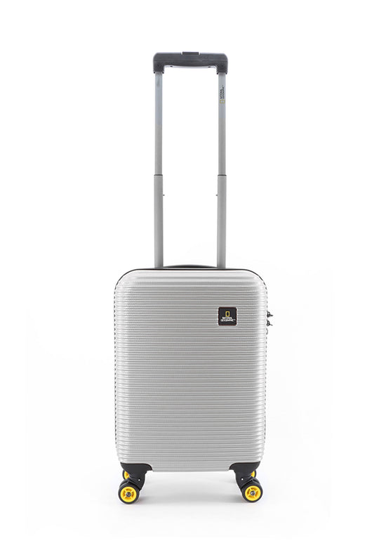 National Geographic Abroad Hard Suitcase / Trolley / Travel Suitcase - (Set/S/M/L) - Silver