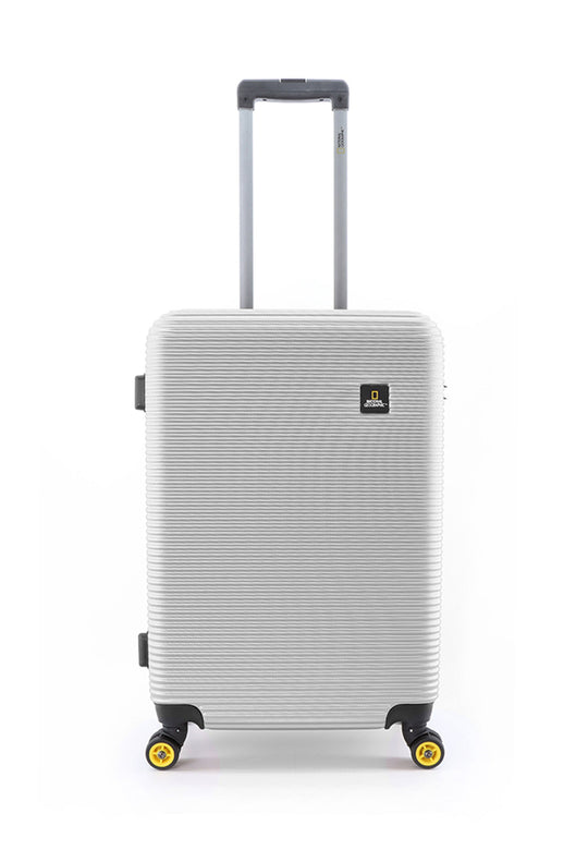 National Geographic Abroad Hard Suitcase / Trolley / Travel Suitcase - (Set/S/M/L) - Silver