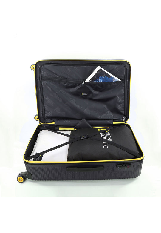 National Geographic Abroad Hard Suitcase / Trolley / Travel Suitcase - (Set/S/M/L) - Black