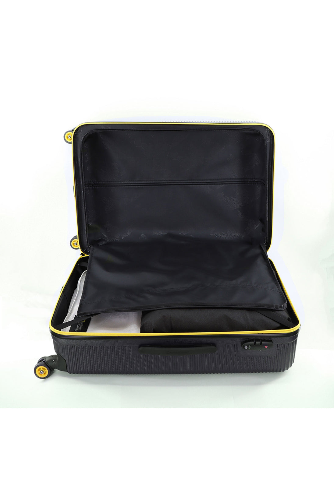 National Geographic Abroad Hard Suitcase / Trolley / Travel Suitcase - (Set/S/M/L) - Black