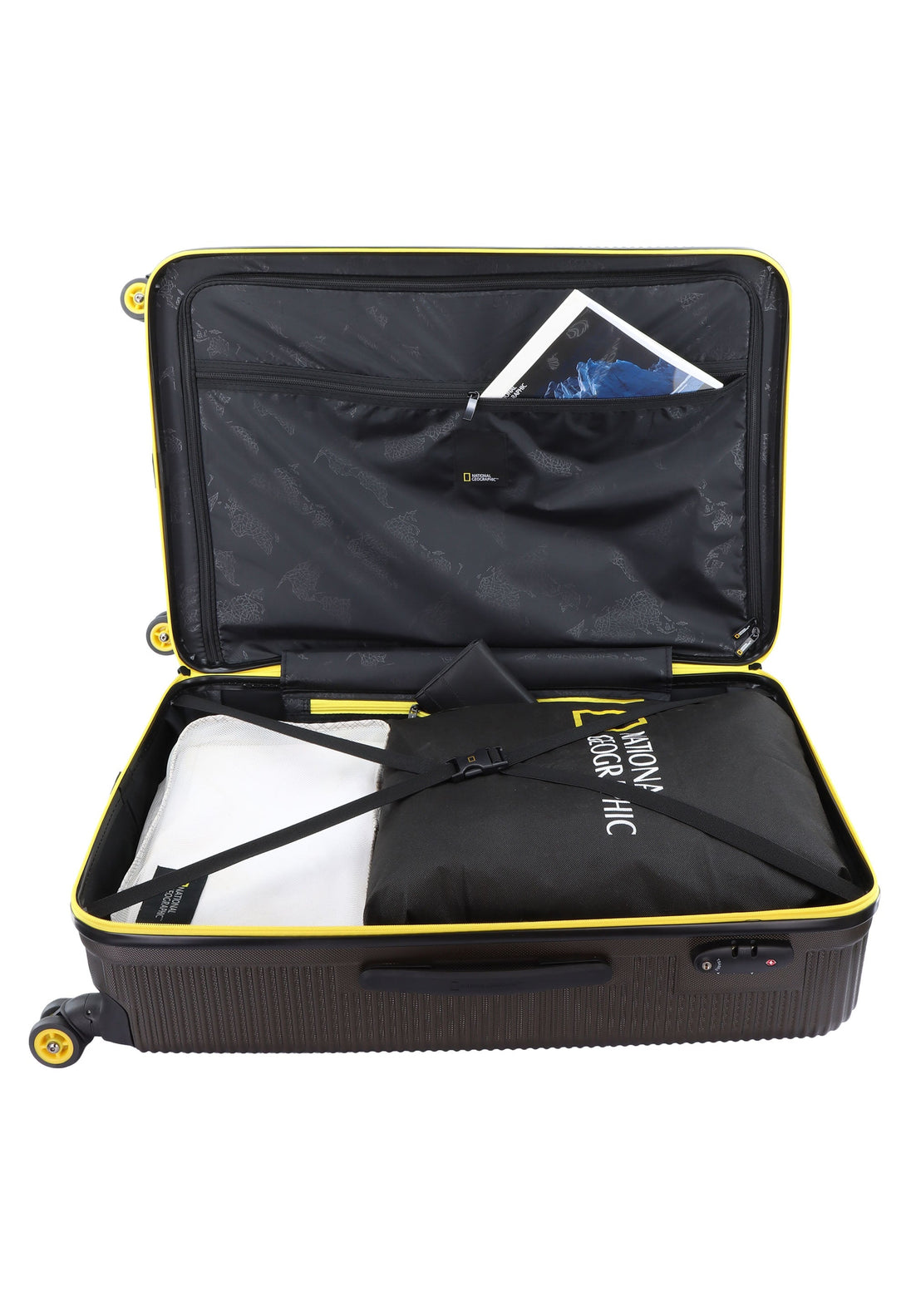 National Geographic Abroad Hard Suitcase / Trolley / Travel Suitcase - (Set/S/M/L) - Khaki