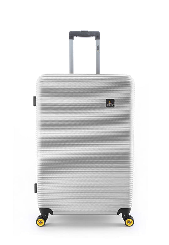 National Geographic Abroad Hard Suitcase / Trolley / Travel Suitcase - (Set/S/M/L) - Silver