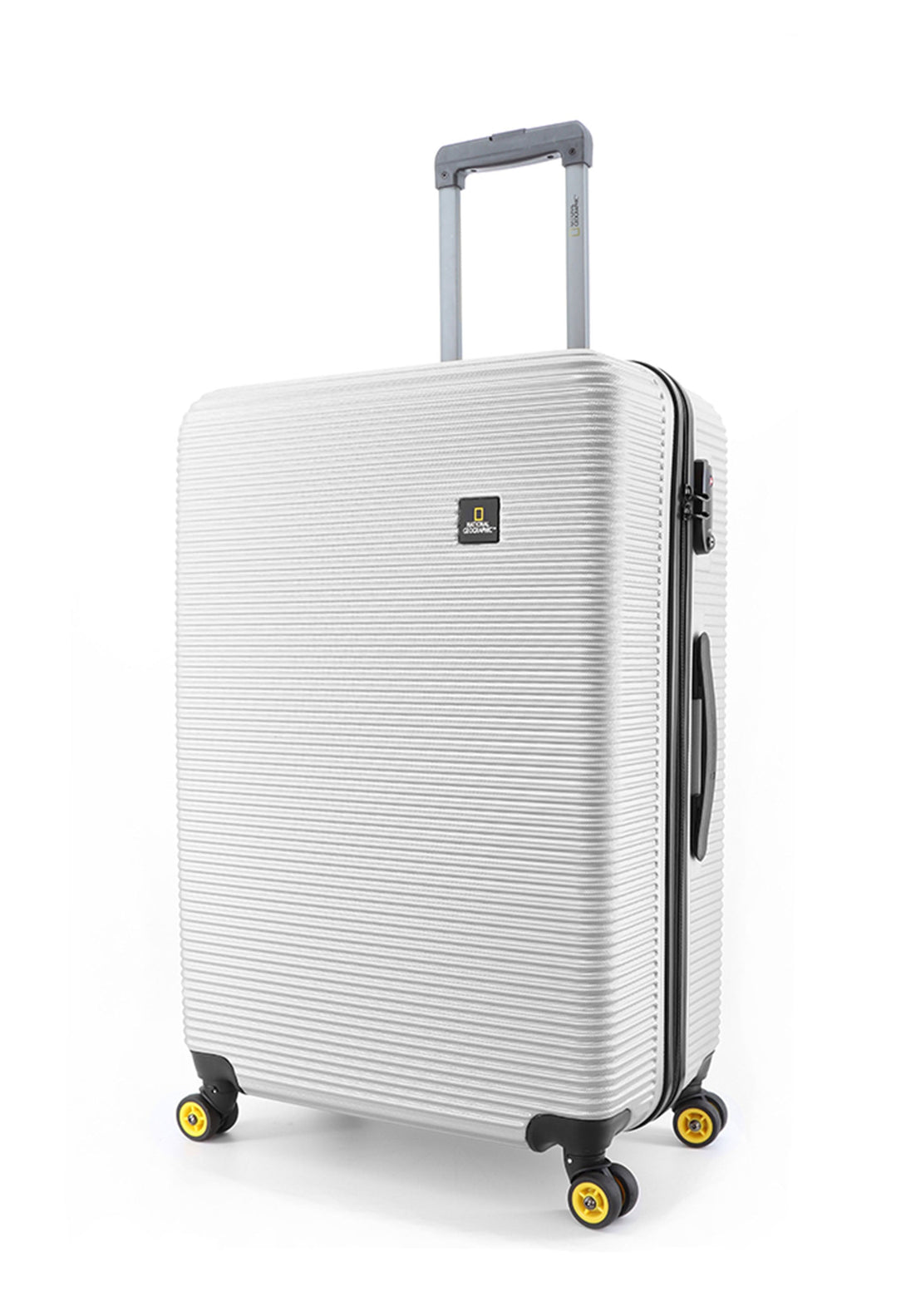 National Geographic Abroad Hard Suitcase / Trolley / Travel Suitcase - (Set/S/M/L) - Silver