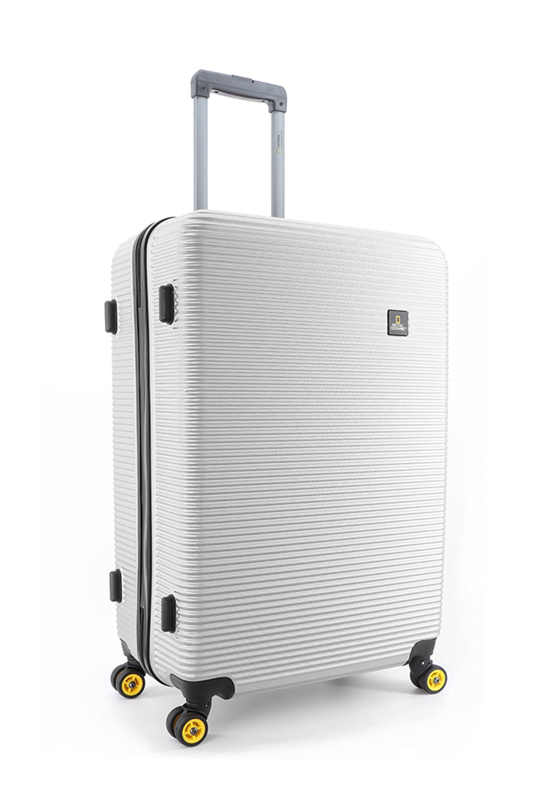 National Geographic Abroad Hard Suitcase / Trolley / Travel Suitcase - (Set/S/M/L) - Silver