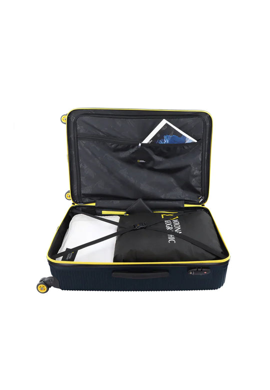 National Geographic Abroad Hard Suitcase / Trolley / Travel Suitcase - (Set/S/M/L) - Navy