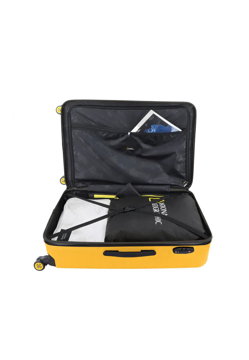 National Geographic Abroad Hard Suitcase / Trolley / Travel Suitcase - (Set/S/M/L) - Yellow