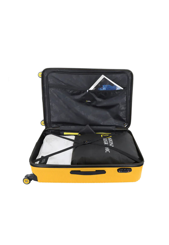 National Geographic Abroad Hard Suitcase / Trolley / Travel Suitcase - (Set/S/M/L) - Yellow