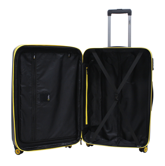 National Geographic Arodrome Hard Suitcase / Trolley / Travel Suitcase - (Set/S/M/L) - Black